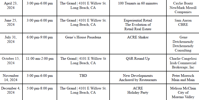 ACRE 2024 Upcoming Events Acresocal   Events 